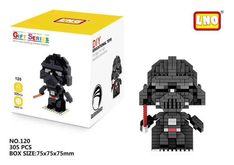 Bloques de construcción de Star War Darth Vader BB-8 Stormtrooper, bloques modelo Mini Yoda Mirco, regalos, juguetes para niños