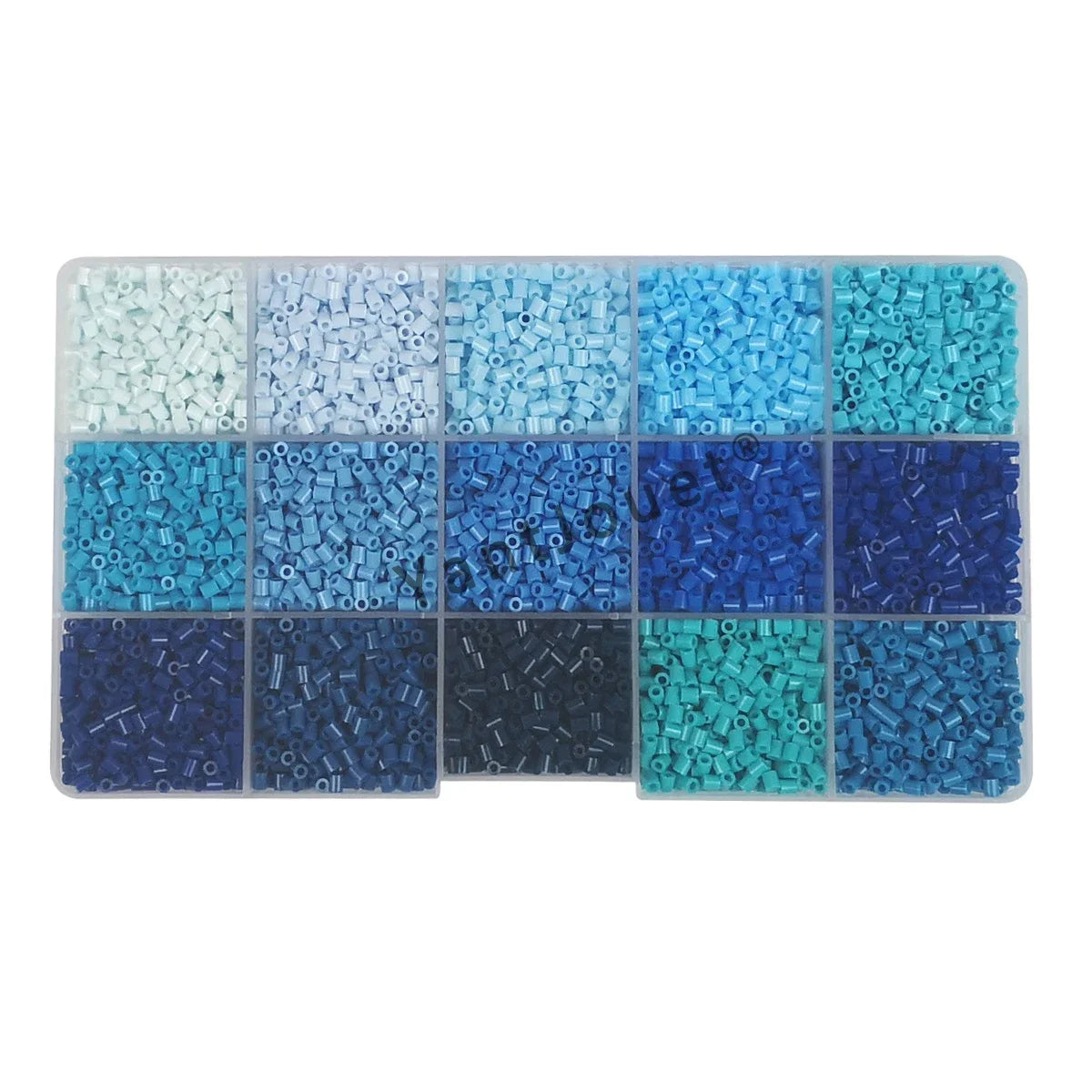 Yantjouet-Juego de Mini cuentas de 15 colores y 2,6mm, 650 Uds., rompecabezas de cuentas Hama, juguete para regalo para niños, cuentas de hierro DIY para chico, regalo