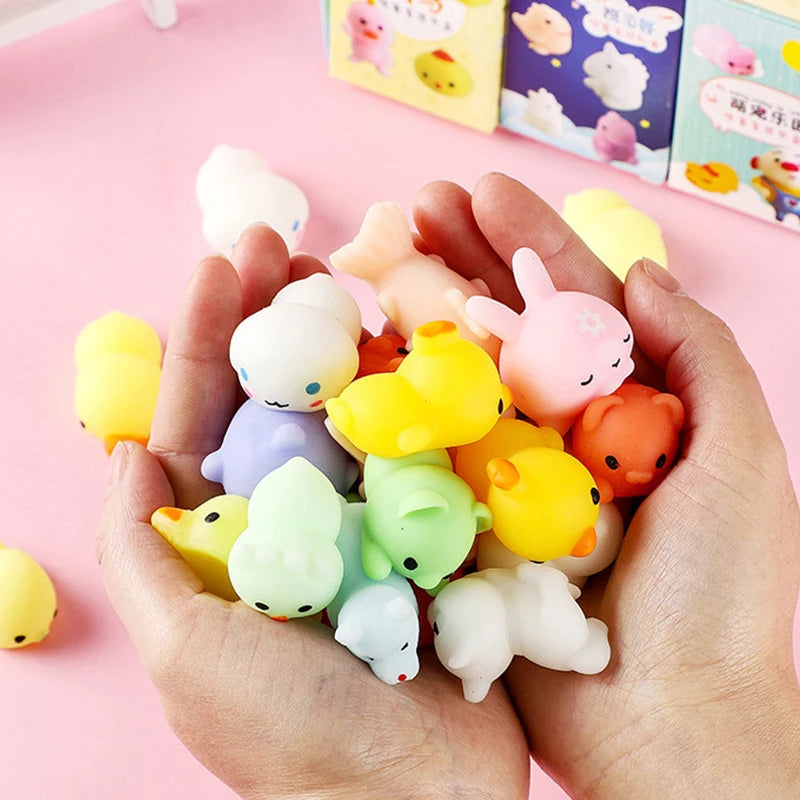 Mochi-juguete blando con animales bonitos para niños, juguetes antiestrés para apretar, regalo divertido, recuerdos de fiesta de cumpleaños, premios en el aula
