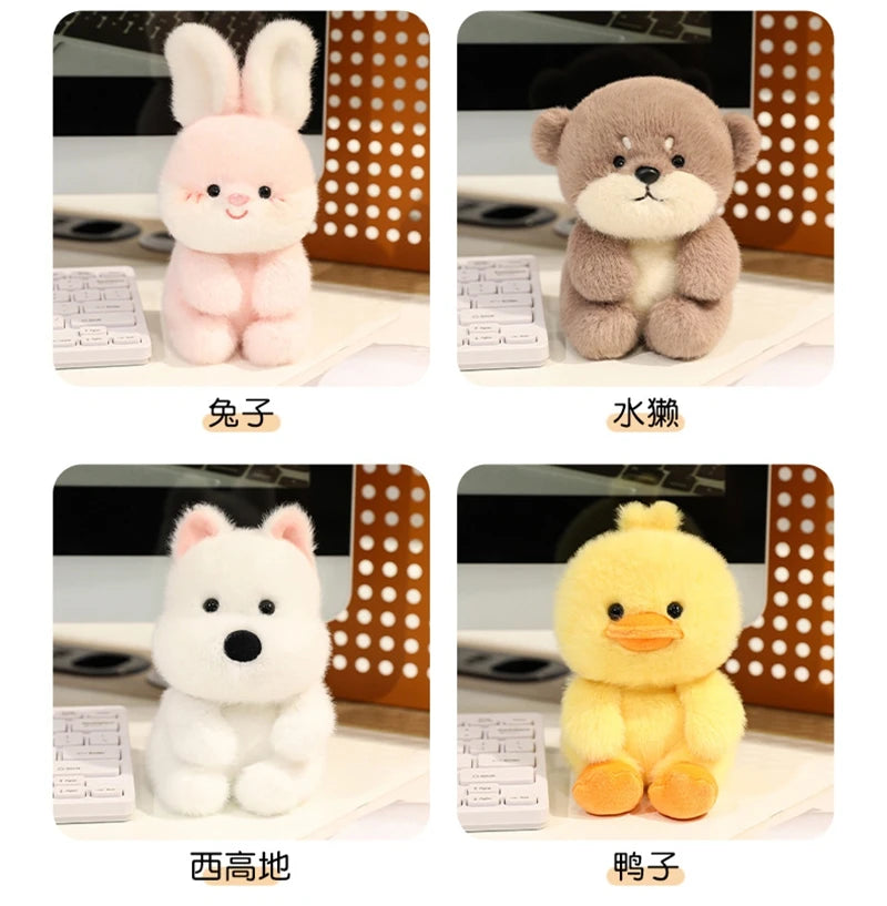 Bonitos animales sentados, Panda rojo, zorro, perezoso, gato, muñecos de peluche suaves, capibara de peluche, cerdo, juguetes para bebés, regalos para niños