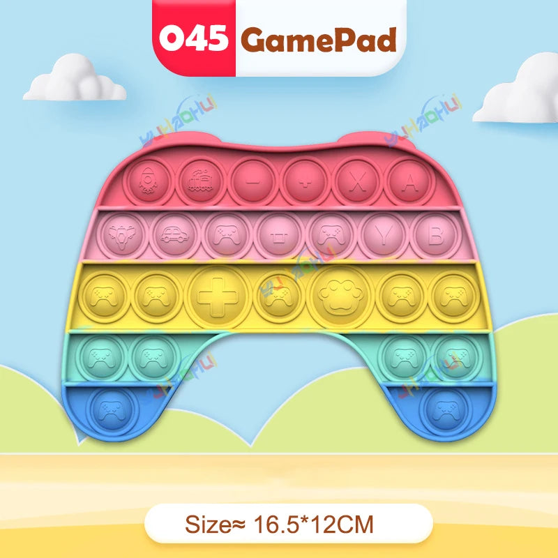 Arco Iris Pop Push Bubblle Fidget juguetes antiestrés para niños adultos juguetes sensoriales de necesidades especiales juguetes interactivos para niños