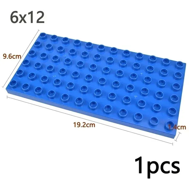 Placa base Duploes de gran tamaño, placas de montaje de ladrillos de 16x16 puntos, partículas grandes, figuras clásicas de animales, bloques de construcción, juguetes para niños