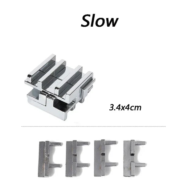 Rompecabezas de Metal IQ clásico para niños y adultos, rompecabezas mágico desconcertante, juego de rompecabezas con cordón, desbloqueo, juguete novedoso, 1 ud.