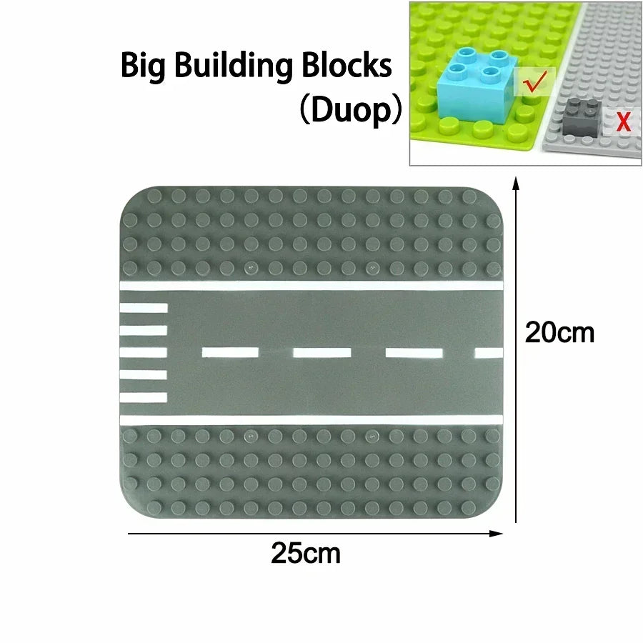 Placa base Duploes de gran tamaño, placas de montaje de ladrillos de 16x16 puntos, partículas grandes, figuras clásicas de animales, bloques de construcción, juguetes para niños