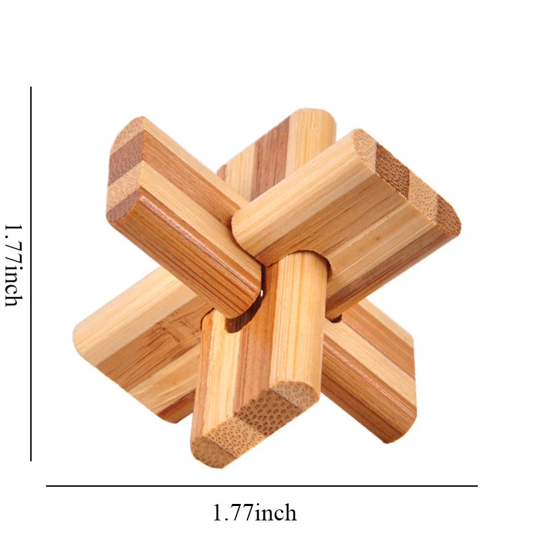 Kong Ming Lock de madera Lu Ban Lock IQ rompecabezas juguete educativo para niños Montessori rompecabezas 3D juego desbloquear juguetes para adultos