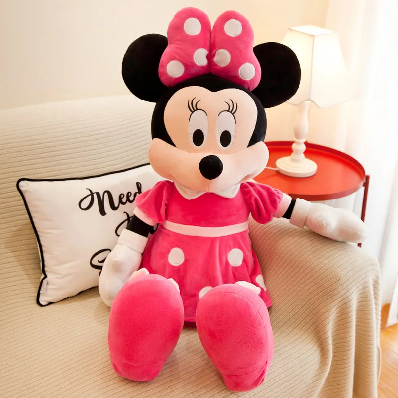 35cm Mickey Mouse juguetes de peluche Kawaii Anime Mickey Minnie relleno modelos de peluche decoración muñecas para niños regalo de cumpleaños