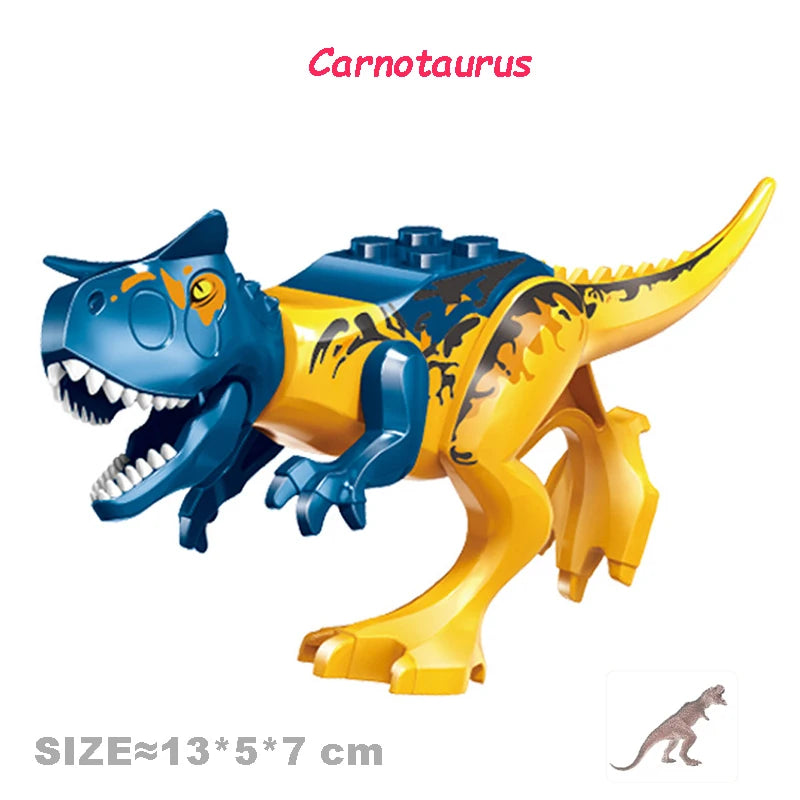 Velociraptor Triceratops Indominus t-rex modelo Jurassic World dinosaurios niños niño ensamblar bloques de construcción juguetes educativos