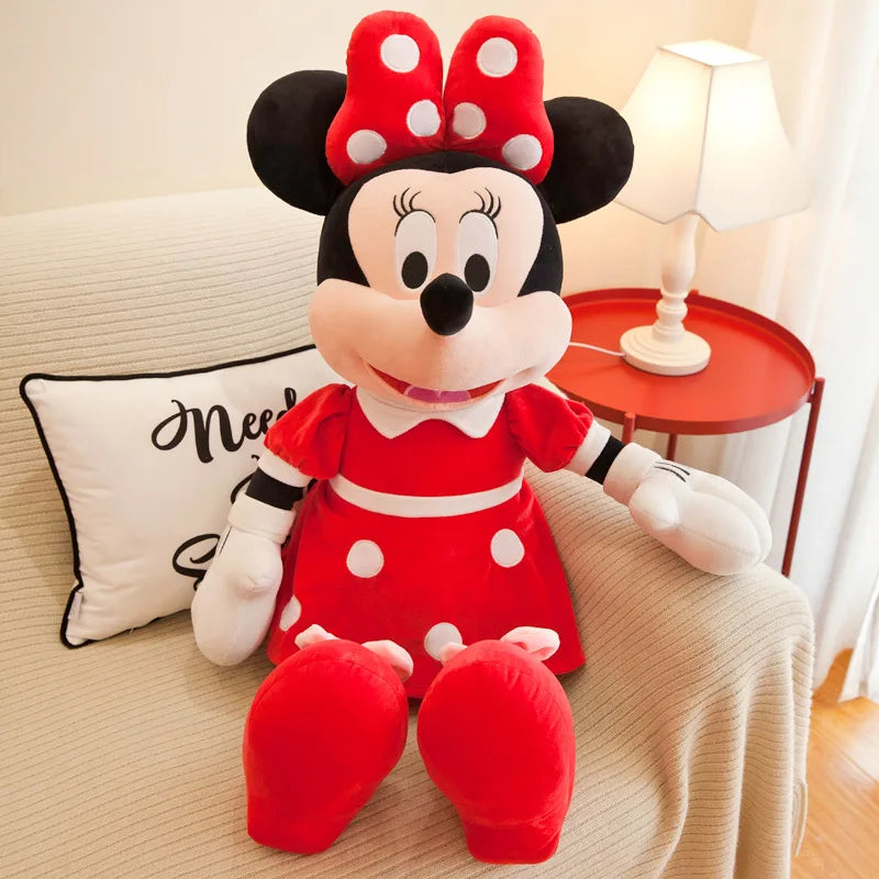 35cm Mickey Mouse juguetes de peluche Kawaii Anime Mickey Minnie relleno modelos de peluche decoración muñecas para niños regalo de cumpleaños