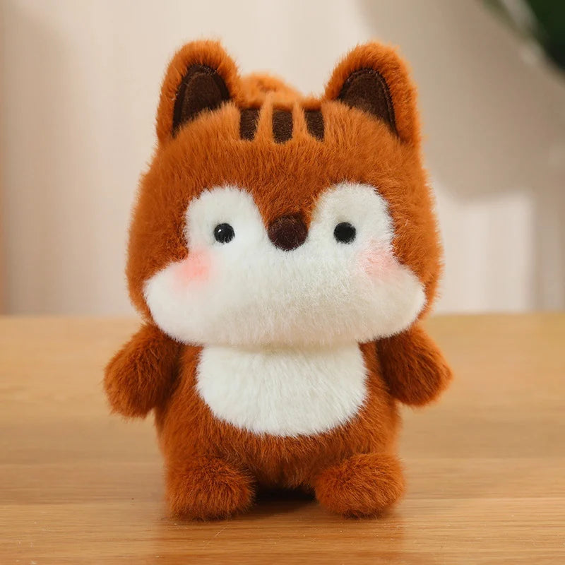 Bonitos animales sentados, Panda rojo, zorro, perezoso, gato, muñecos de peluche suaves, capibara de peluche, cerdo, juguetes para bebés, regalos para niños