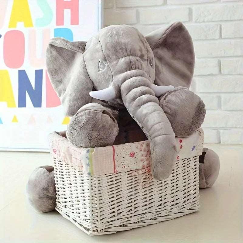 Elefante suave de 40cm, juguetes de peluche, elefante bonito, almohada para dormir para bebé, animales de peluche, los mejores regalos para decoración de habitación de cumpleaños para niños