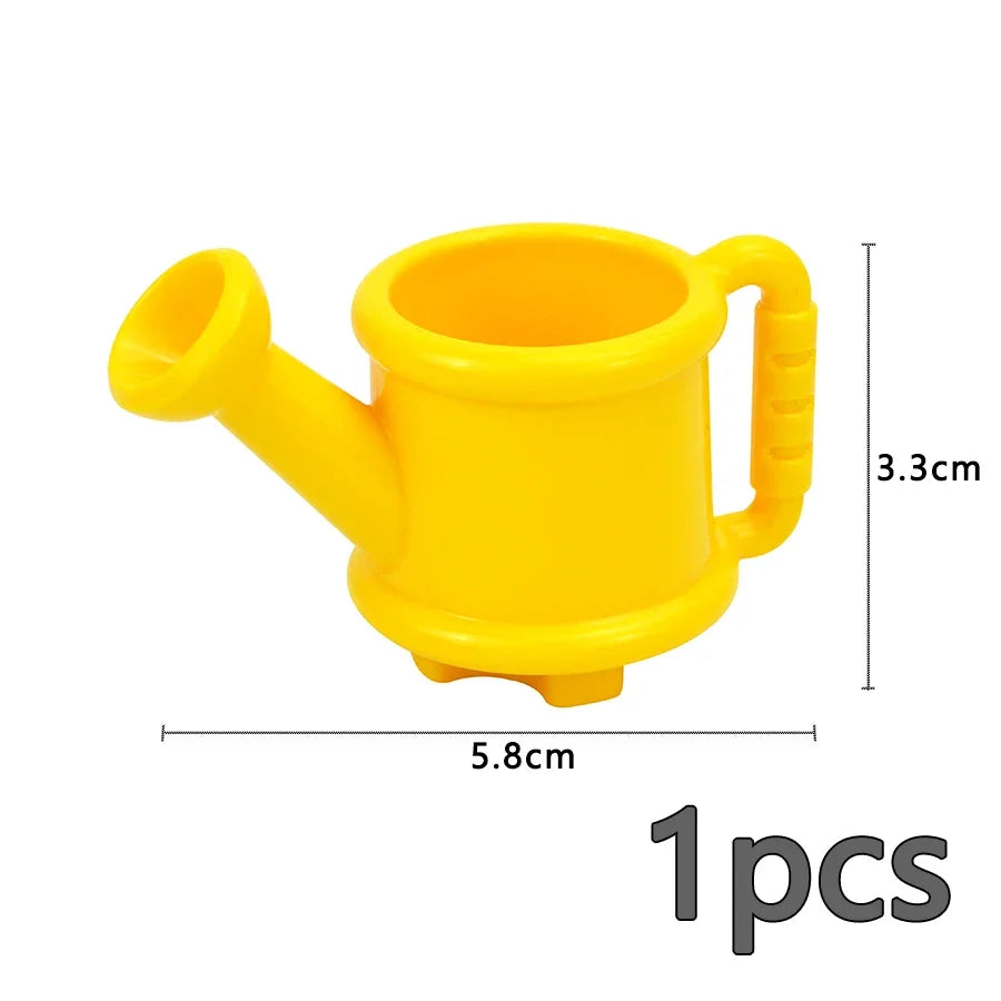 Duploes-figuras de partículas grandes, juguetes de ladrillo, bloques de construcción de gran tamaño, muebles de ciudad, escritorio, silla, cama, sofá, baño, cocina, casa