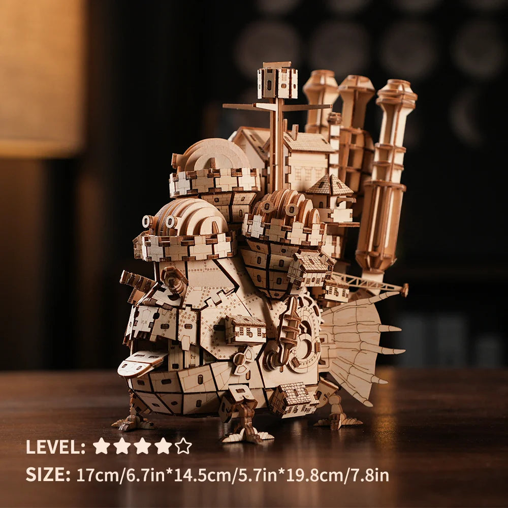 "Puzzle de madera 3D con tema de castillo creativo, Kit de modelo de madera, juguete artesanal, decoración del hogar, el mejor regalo desafiante para niños y adultos"