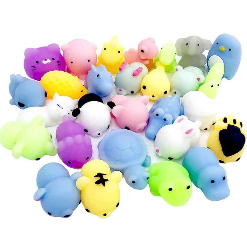 Mochi-juguete blando con animales bonitos para niños, juguetes antiestrés para apretar, regalo divertido, recuerdos de fiesta de cumpleaños, premios en el aula