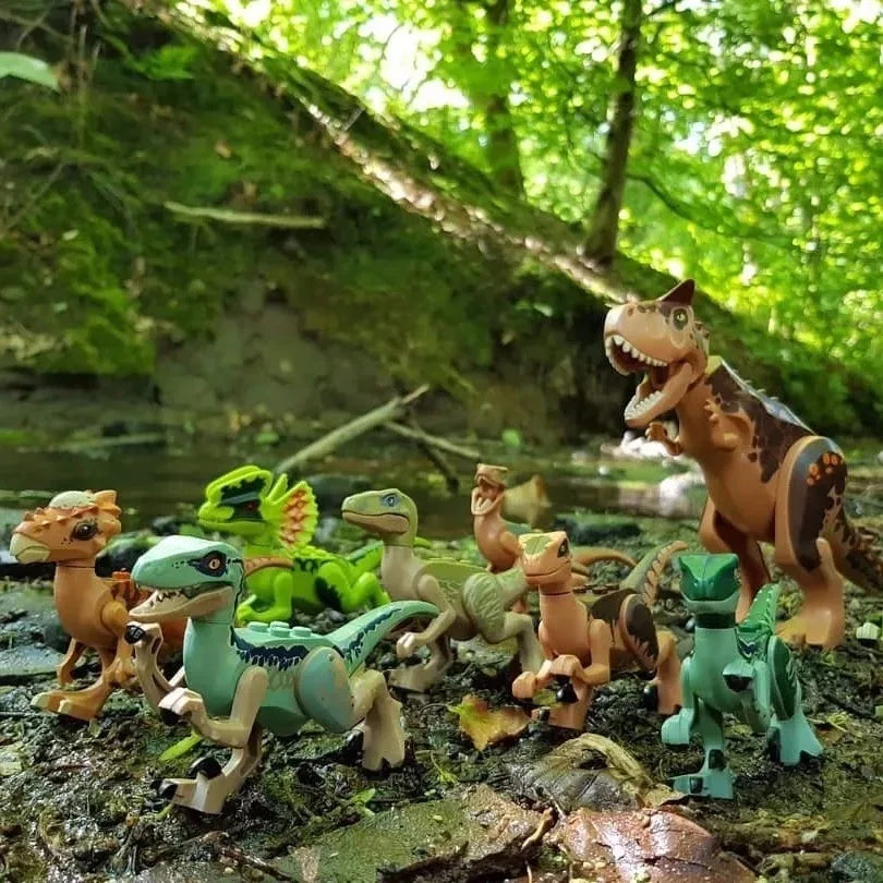Velociraptor Triceratops Indominus t-rex modelo Jurassic World dinosaurios niños niño ensamblar bloques de construcción juguetes educativos