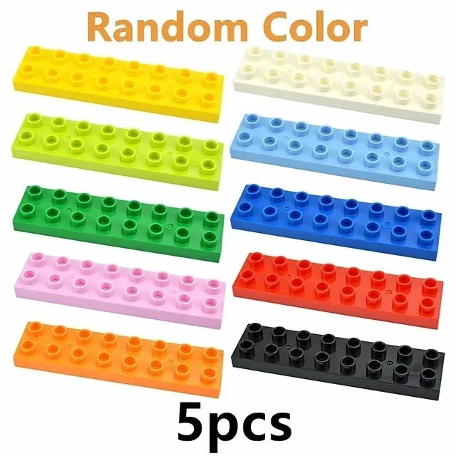 Placa base Duploes de gran tamaño, placas de montaje de ladrillos de 16x16 puntos, partículas grandes, figuras clásicas de animales, bloques de construcción, juguetes para niños