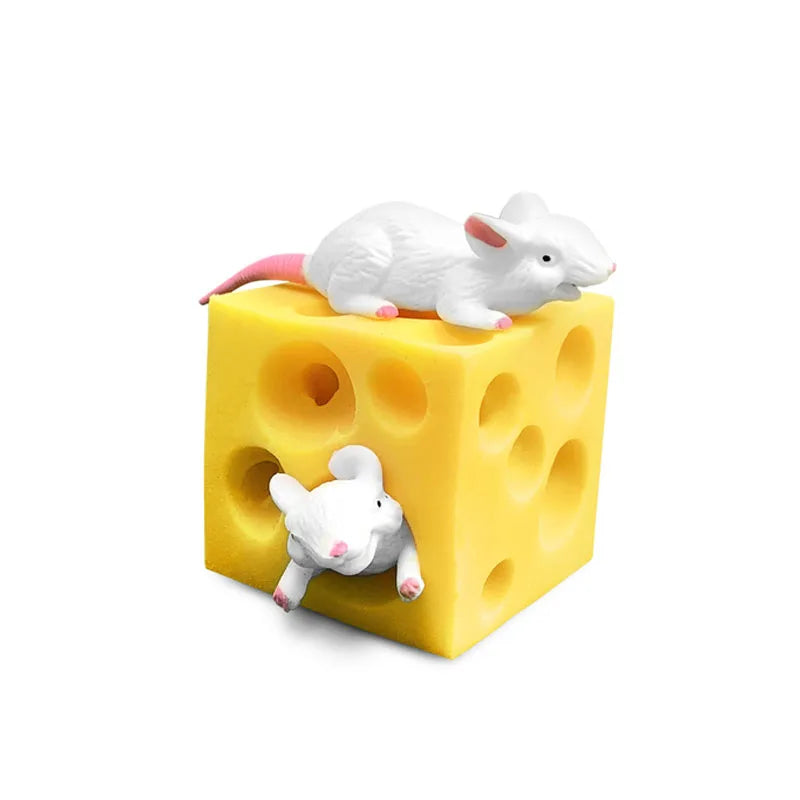6/3 Uds. Ratón queso apretar juguete para aliviar el estrés TDAH autismo juguetes sensoriales para niños obsequios de Halloween favores de fiesta