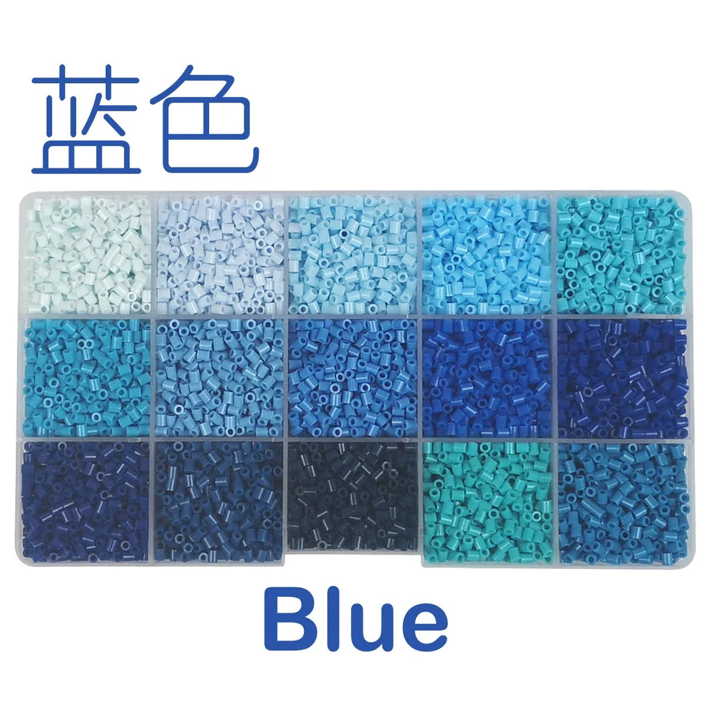Yantjouet-Juego de Mini cuentas de 15 colores y 2,6mm, 650 Uds., rompecabezas de cuentas Hama, juguete para regalo para niños, cuentas de hierro DIY para chico, regalo
