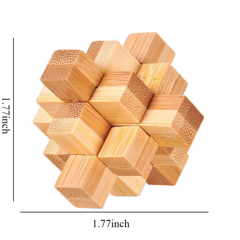 Kong Ming Lock de madera Lu Ban Lock IQ rompecabezas juguete educativo para niños Montessori rompecabezas 3D juego desbloquear juguetes para adultos