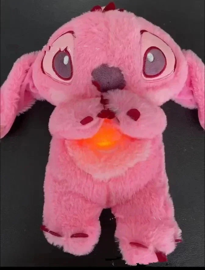 Muñeco de peluche Kawaii Stitch para bebé, compañero para dormir, sonido relajante, Musical Kawaii con bolsa de aire y muñeca ligera, juguetes para respirar, regalos