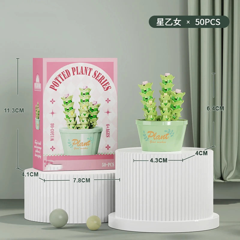 Ramo de flores Mini Diy juguetes de bloques de construcción para niños bloques para adultos Constructor Micro ladrillos conjunto de construcción regalo