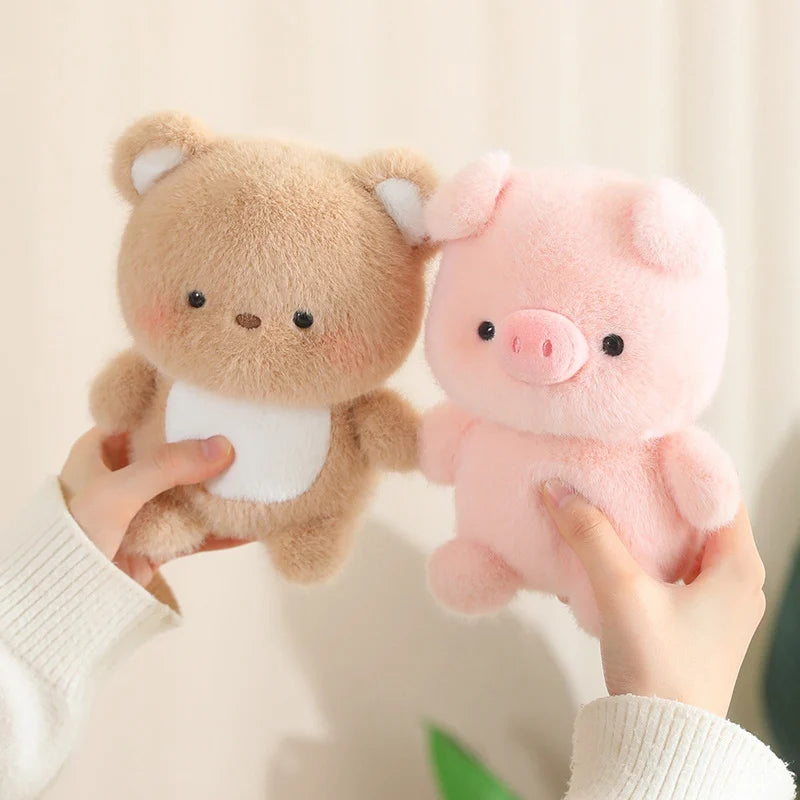 Bonitos animales sentados, Panda rojo, zorro, perezoso, gato, muñecos de peluche suaves, capibara de peluche, cerdo, juguetes para bebés, regalos para niños