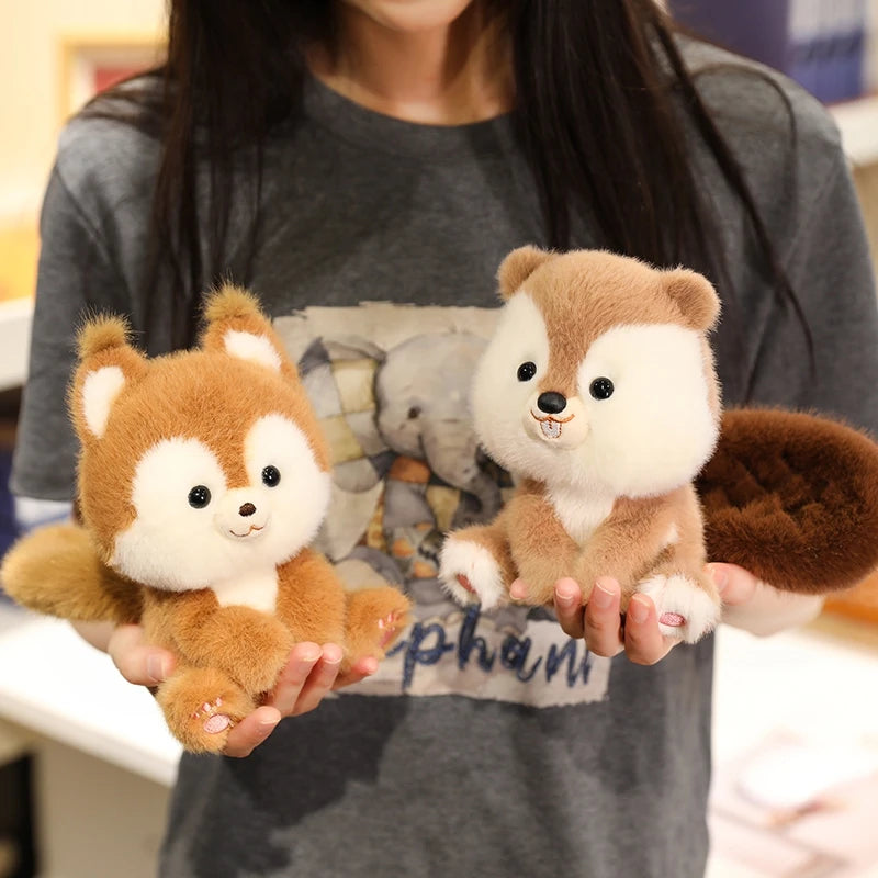 Bonitos animales sentados, Panda rojo, zorro, perezoso, gato, muñecos de peluche suaves, capibara de peluche, cerdo, juguetes para bebés, regalos para niños
