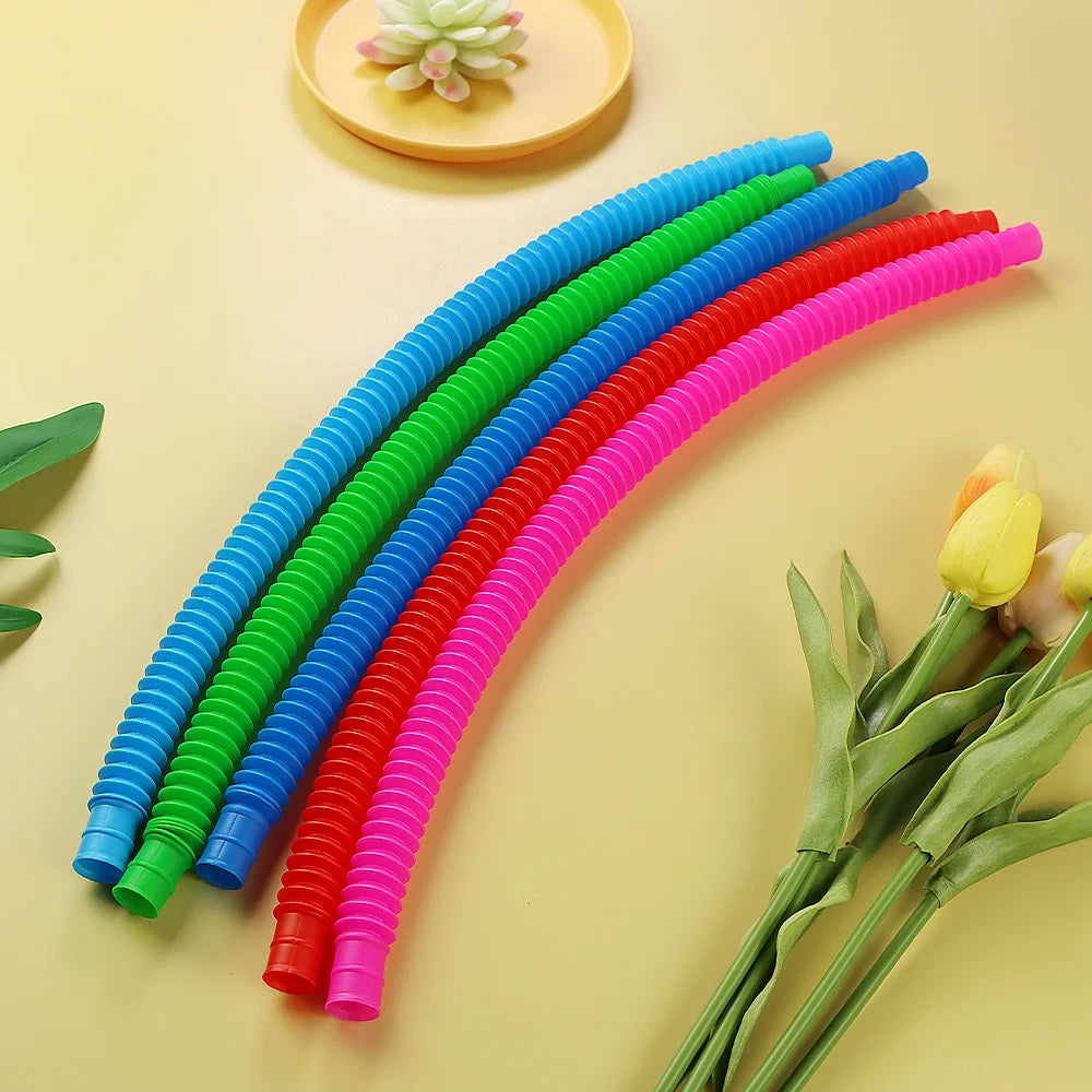 Juguetes sensoriales blandos para niños con autismo y ansiedad, juguetes de tubo retráctil para adultos, juguetes de guisante para apretar