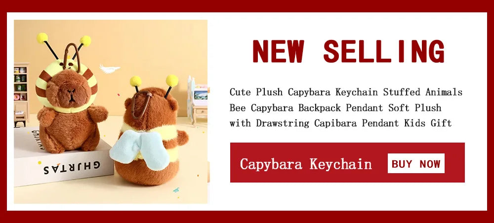 Lindo juguete de peluche de capibara de tamaño pequeño con alas Sudadera con capucha simulación muñeco de capibara juguete esponjoso regalos de cumpleaños
