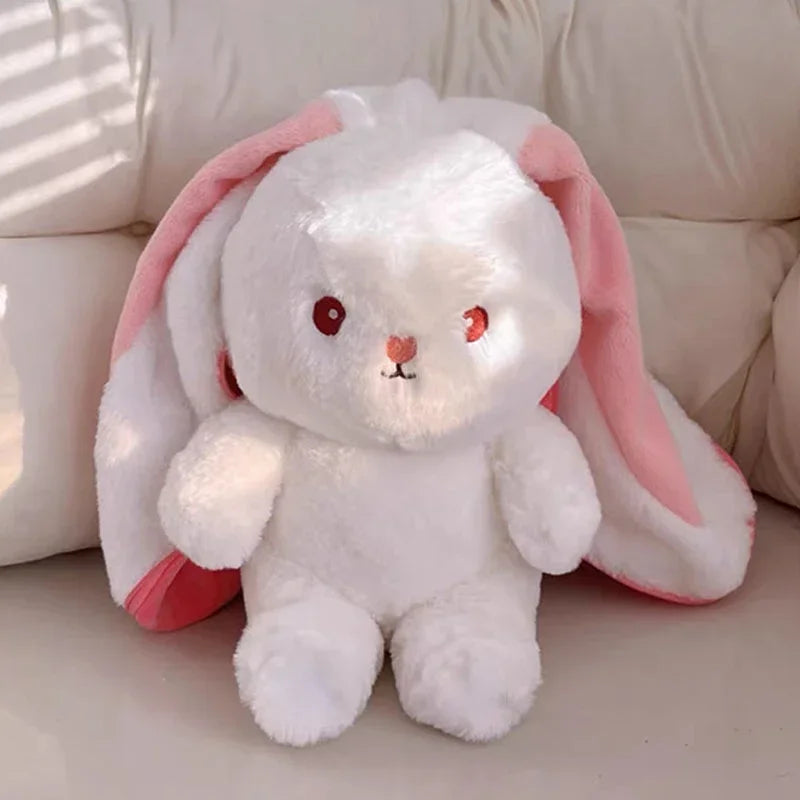 Conejo de peluche de fresa y zanahoria de 25cm, juguete de peluche creativo en fruta, transforma el bebé, muñeco de conejito de peluche para chico, regalo de cumpleaños