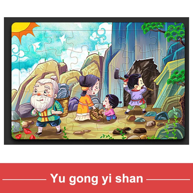 Rompecabezas 3D Montessori de 30 piezas económico, rompecabezas de madera con animales de dibujos animados, juego de mesa, juguetes educativos para niños, regalos