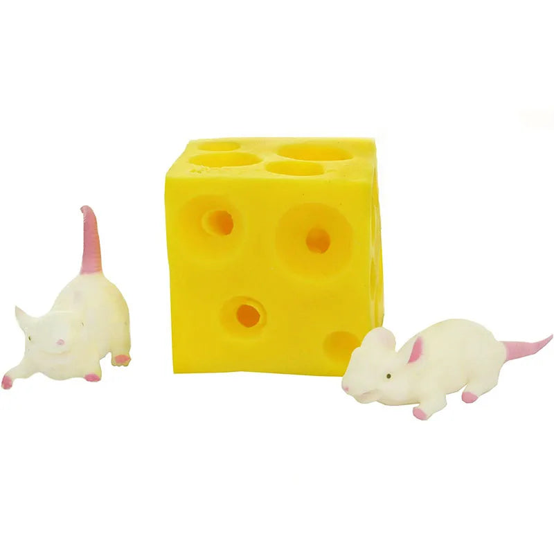 6/3 Uds. Ratón queso apretar juguete para aliviar el estrés TDAH autismo juguetes sensoriales para niños obsequios de Halloween favores de fiesta