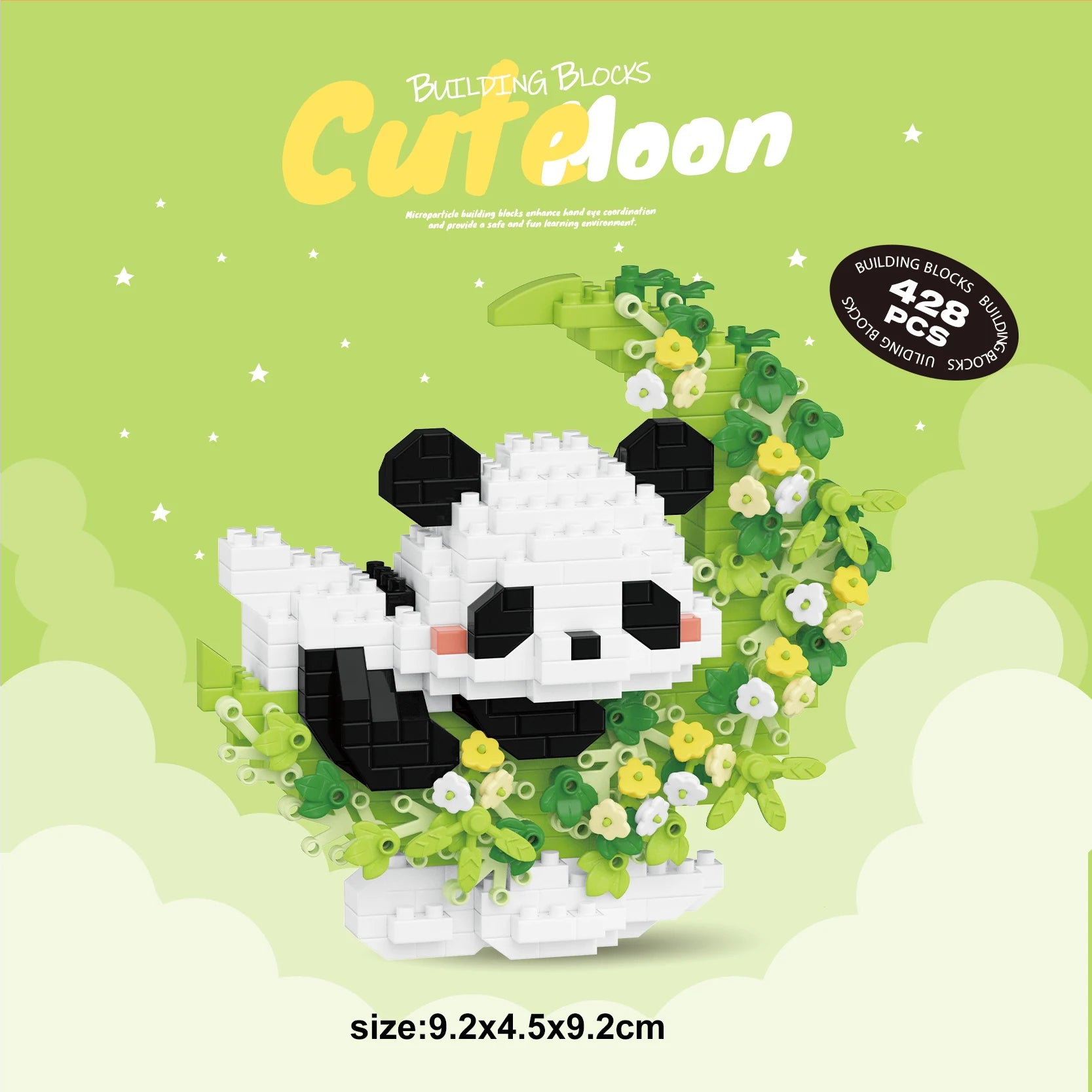 Mini perro gato panda mapache lindo mascota pequeño miniatura de bloques de construcción serie adornos juguete para niños regalos de cumpleaños de Navidad para niños
