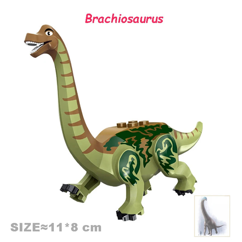 Velociraptor Triceratops Indominus t-rex modelo Jurassic World dinosaurios niños niño ensamblar bloques de construcción juguetes educativos