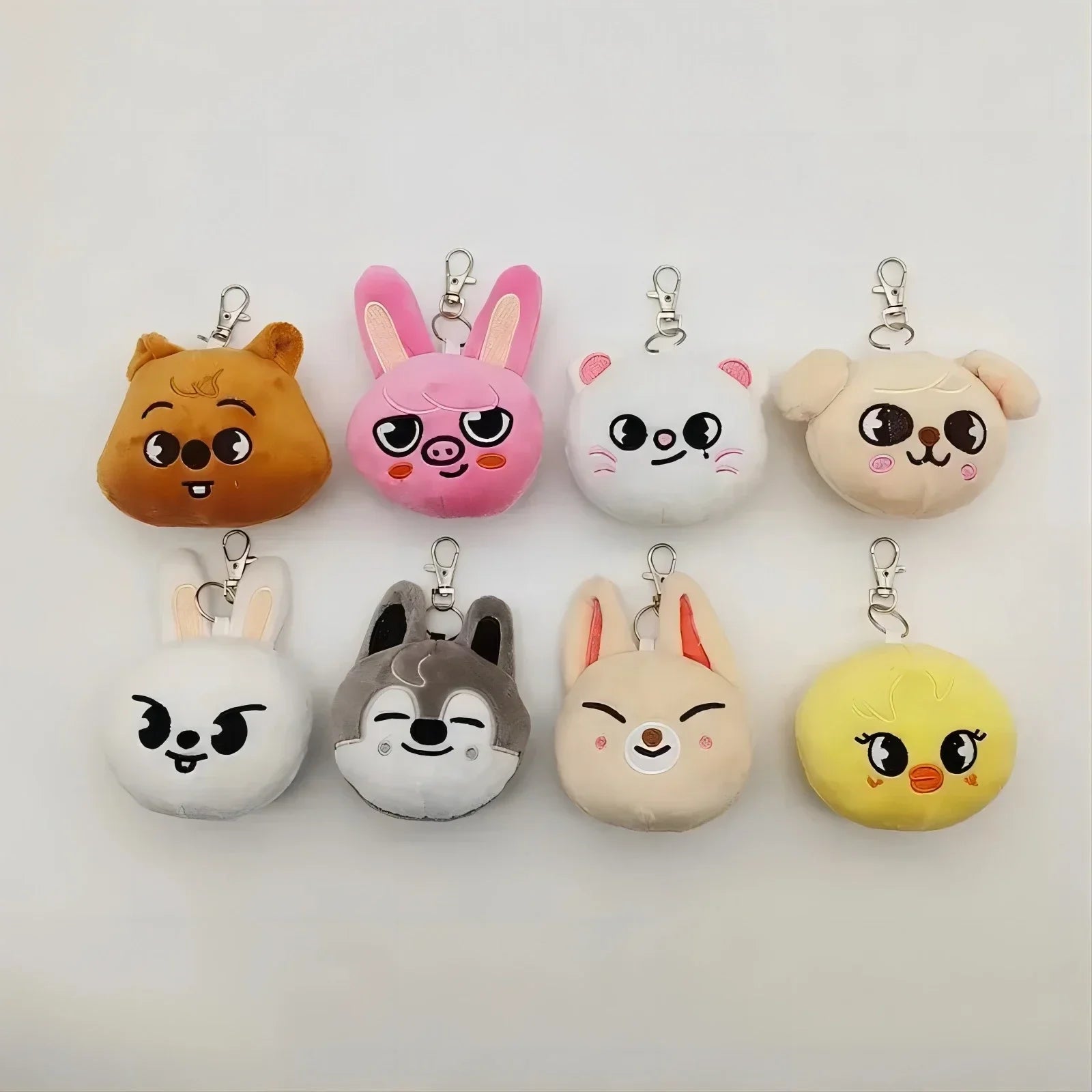 LLavero de peluche skzoo de 70 estilos, llavero Kawaii Skzoo, muñeco de peluche de dibujos animados, juguetes Kawaii, decoración de habitación, regalo para niños