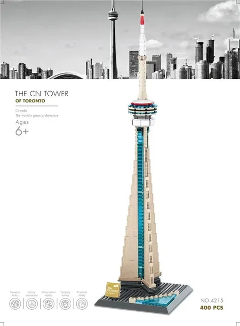 MOC arquitectura de fama mundial Edificio casa de ópera bloques de construcción Villa Savoye puente torre juguete niños cumpleaños regalo de Navidad