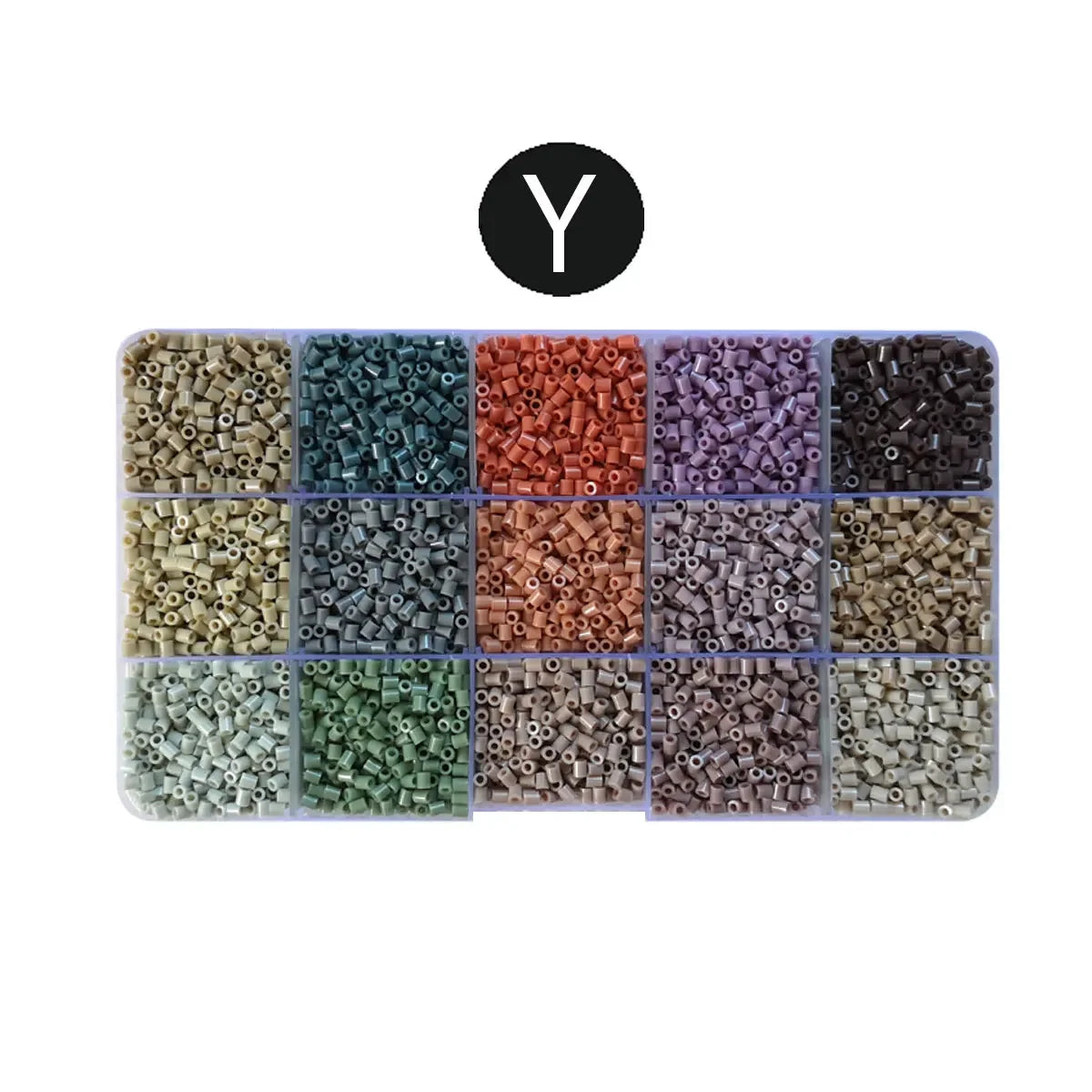 Yantjouet-Juego de Mini cuentas de 15 colores y 2,6mm, 650 Uds., rompecabezas de cuentas Hama, juguete para regalo para niños, cuentas de hierro DIY para chico, regalo