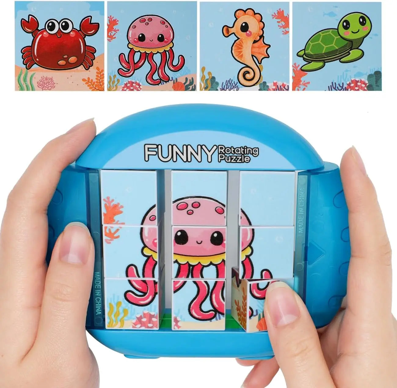 Rompecabezas giratorio 4 en 1 para niños Fidget Toys 3 4 5 6 7 8 años 4 rompecabezas en 1 habilidades motoras finas, regalo para niños y niñas mayores de 3 años