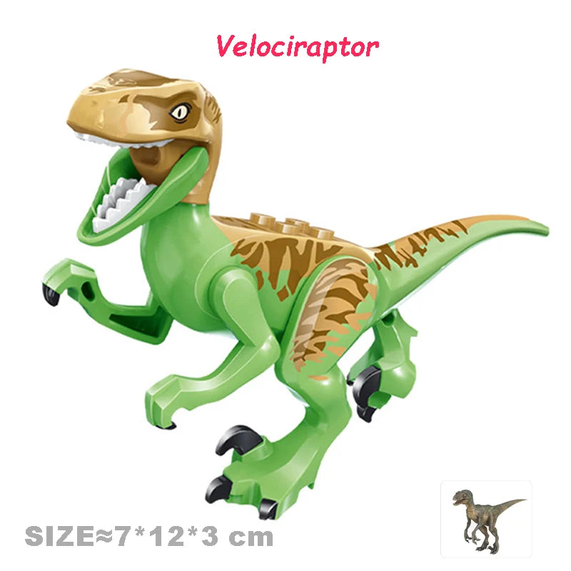 Velociraptor Triceratops Indominus t-rex modelo Jurassic World dinosaurios niños niño ensamblar bloques de construcción juguetes educativos