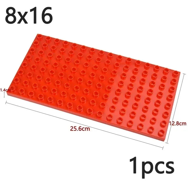 Placa base Duploes de gran tamaño, placas de montaje de ladrillos de 16x16 puntos, partículas grandes, figuras clásicas de animales, bloques de construcción, juguetes para niños