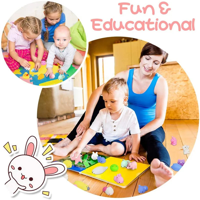 50-5 uds Mochi Squishies Kawaii Anima juguetes blandos para niños pelota antiestrés para apretar favores de fiesta juguetes para aliviar el estrés para cumpleaños