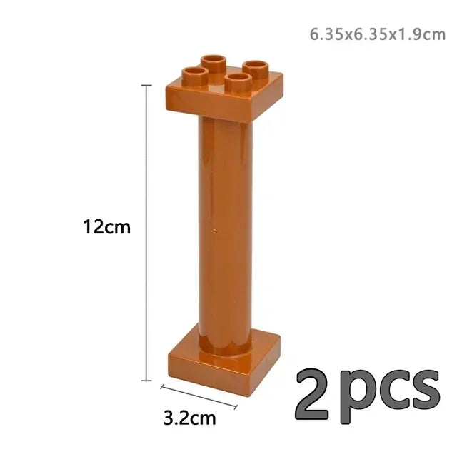 Placa base Duploes de gran tamaño, placas de montaje de ladrillos de 16x16 puntos, partículas grandes, figuras clásicas de animales, bloques de construcción, juguetes para niños
