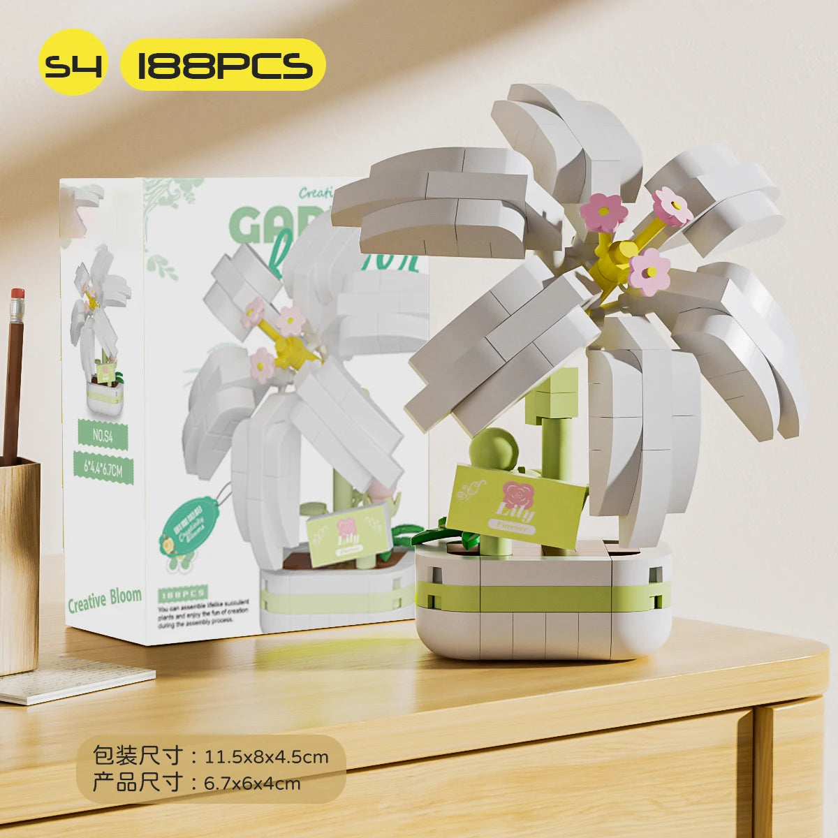 Ramo de flores para adultos, micropartículas de bloques de construcción, juguete para niños y niñas de 6 a 12 años, regalo de cumpleaños, Mini ladrillos de flores