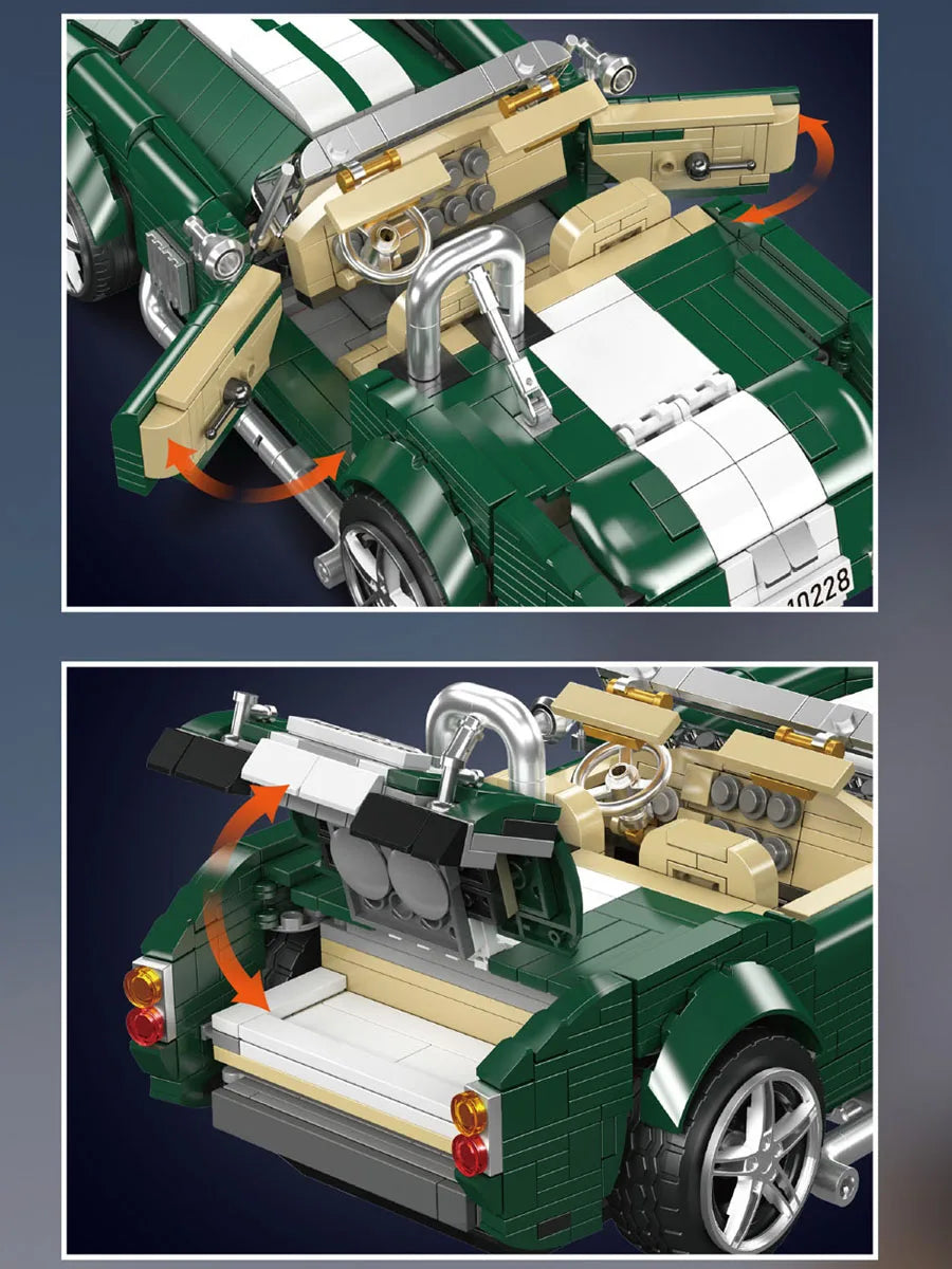 Mould King 10228 AC Cobra, bloques de construcción, 1198 Uds., vehículo urbano, modelo de coche técnico, juego de juguetes de exhibición de escritorio para adultos y niños, regalo