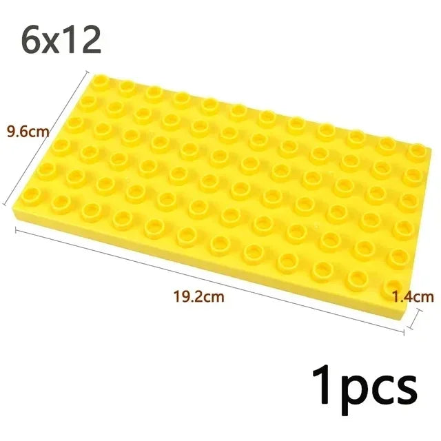 Placa base Duploes de gran tamaño, placas de montaje de ladrillos de 16x16 puntos, partículas grandes, figuras clásicas de animales, bloques de construcción, juguetes para niños