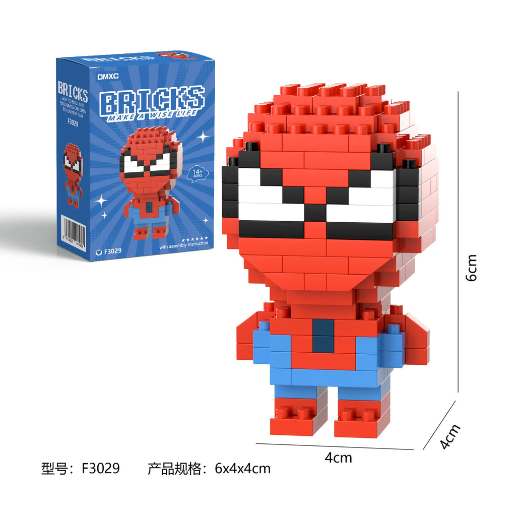 Disney Spider Man-bloques de construcción Deadpool y Venom Iron Man, figura de Marvel Legends, modelo de personaje de dibujos animados, juguetes para niños, regalos