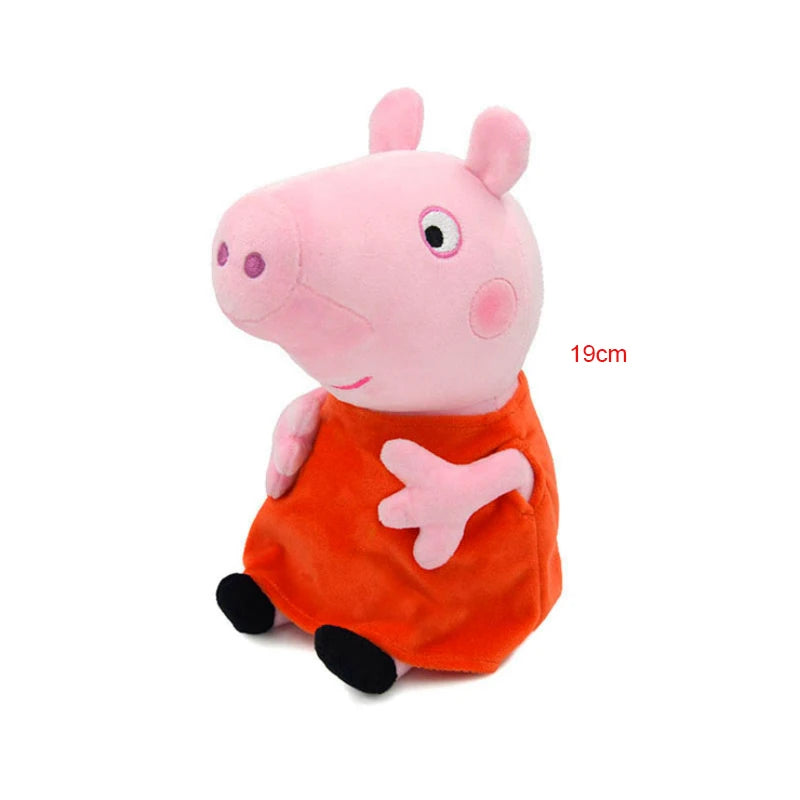 19cm Original Peppa Pig juguetes de peluche George Eddie Bear Mr dinosaurio figura de Anime juguetes de peluche niños juguete de regalo de Navidad