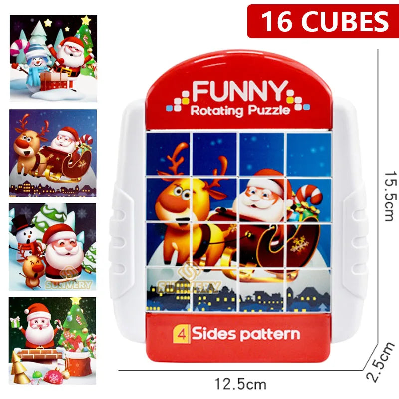 Rompecabezas giratorio 4 en 1 para niños Fidget Toys 3 4 5 6 7 8 años 4 rompecabezas en 1 habilidades motoras finas, regalo para niños y niñas mayores de 3 años