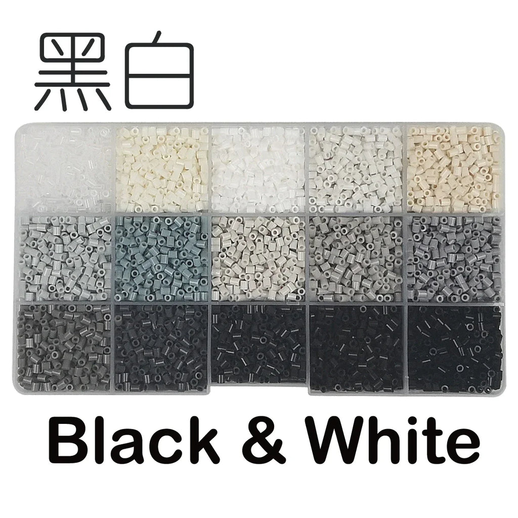Yantjouet-Juego de Mini cuentas de 15 colores y 2,6mm, 650 Uds., rompecabezas de cuentas Hama, juguete para regalo para niños, cuentas de hierro DIY para chico, regalo