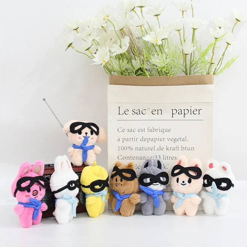 LLavero de peluche skzoo de 70 estilos, llavero Kawaii Skzoo, muñeco de peluche de dibujos animados, juguetes Kawaii, decoración de habitación, regalo para niños