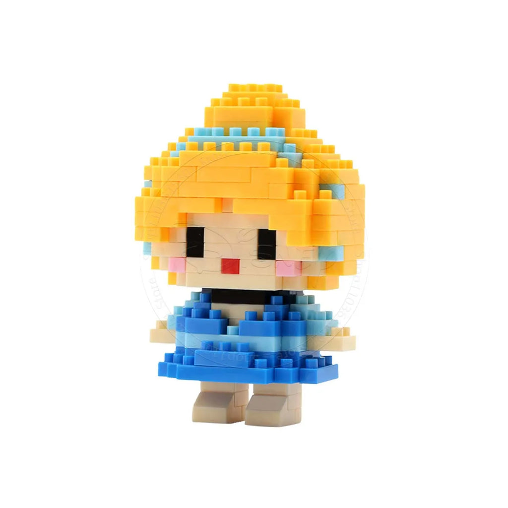 Stitch Disney princesa Elsa LinaBell bloques de construcción Mickey Mouse pato Mini figuras de acción bloques montar juguetes ladrillo niños regalos